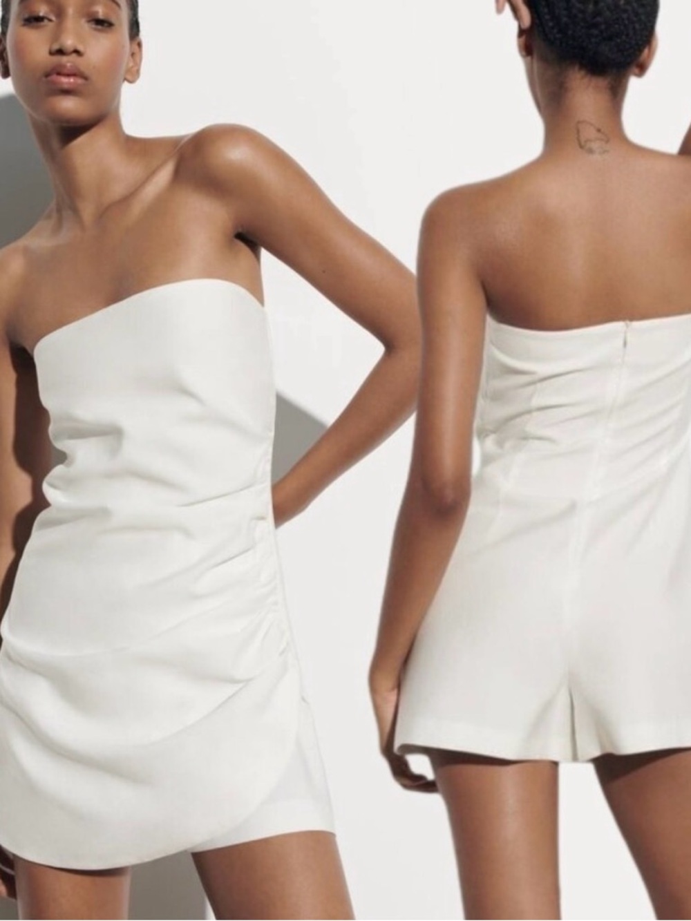 Zara white romper bachelorette party